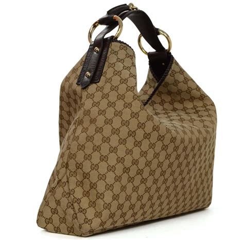 gucci canvas horsebit hobo|gucci horse bit hobo large.